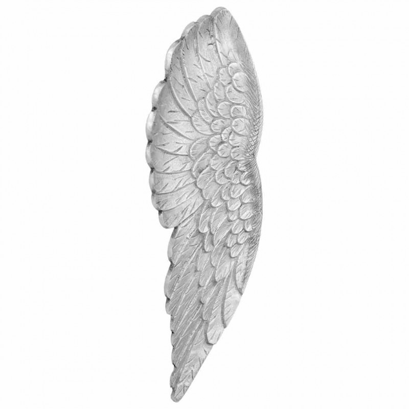 Rzeźba skrzydeł Srebrny 17 x 5 x 59 cm Aluminium