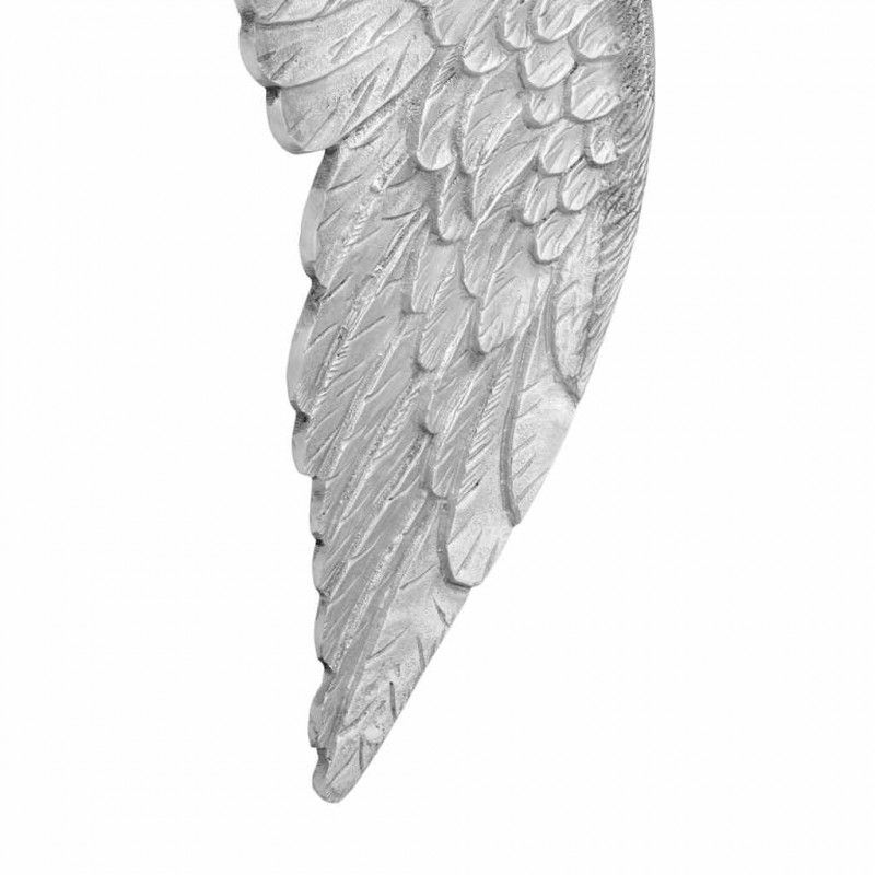 Rzeźba skrzydeł Srebrny 17 x 5 x 59 cm Aluminium