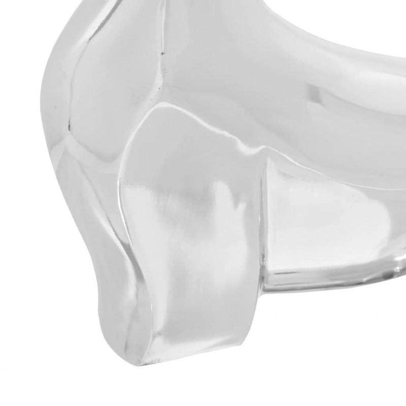 Rzeźba byka Srebrny 37 x 44 x 17 cm Aluminium