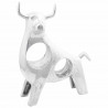 Rzeźba byka Srebrny 22 x 9.5 x 34 cm Aluminium