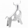 Rzeźba byka Srebrny 22 x 9.5 x 34 cm Aluminium