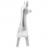 Rzeźba byka Srebrny 22 x 9.5 x 34 cm Aluminium