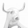 Rzeźba byka Srebrny 22 x 9.5 x 34 cm Aluminium