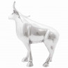Rzeźba byka Srebrny 20 x 17 x 23 cm Aluminium