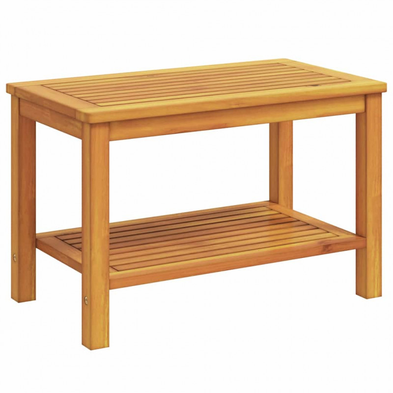 Stolik boczny Brązowy 70 x 40 x 45 cm Lite Drewno Akacji