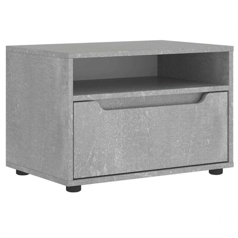 Szafka RTV "VISNES" Betonowa Szara 60x40x38 cm Drewno klejone