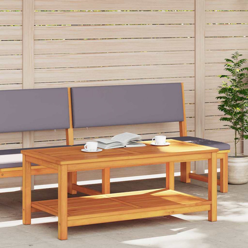 Stolik boczny Brązowy 110 x 55 x 45 cm Lite Drewno Akacji