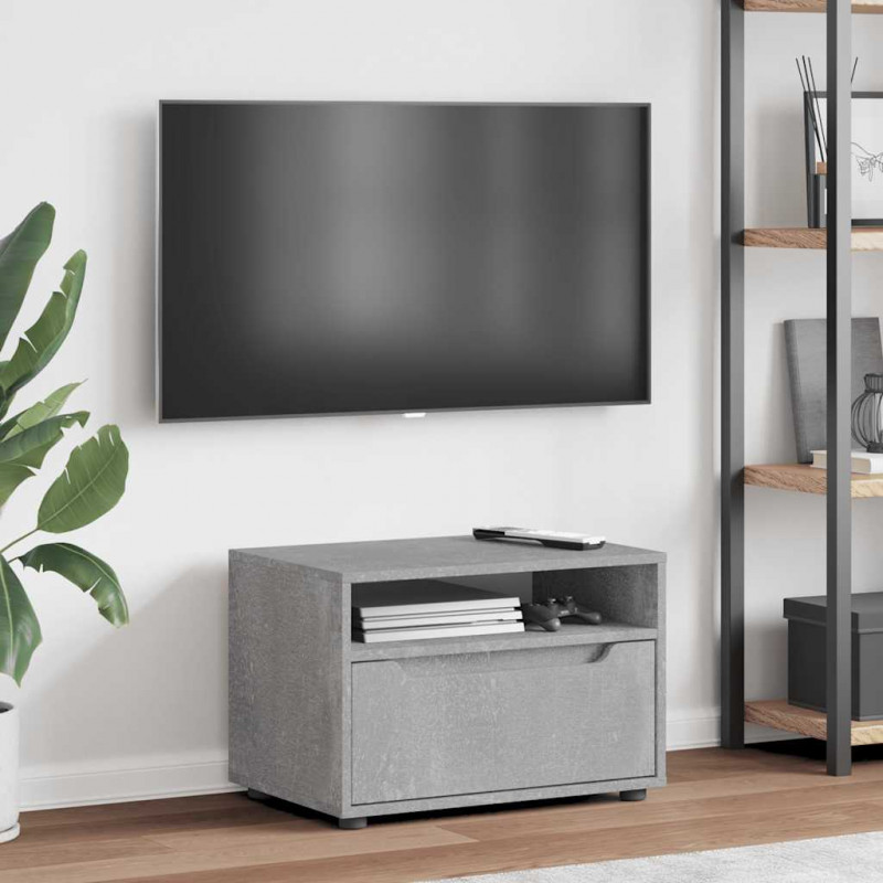 Szafka RTV "VISNES" Betonowa Szara 60x40x38 cm Drewno klejone