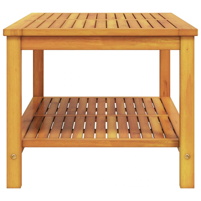 Stolik boczny Brązowy 110 x 55 x 45 cm Lite Drewno Akacji