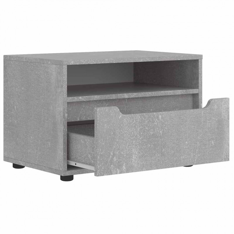 Szafka RTV "VISNES" Betonowa Szara 60x40x38 cm Drewno klejone