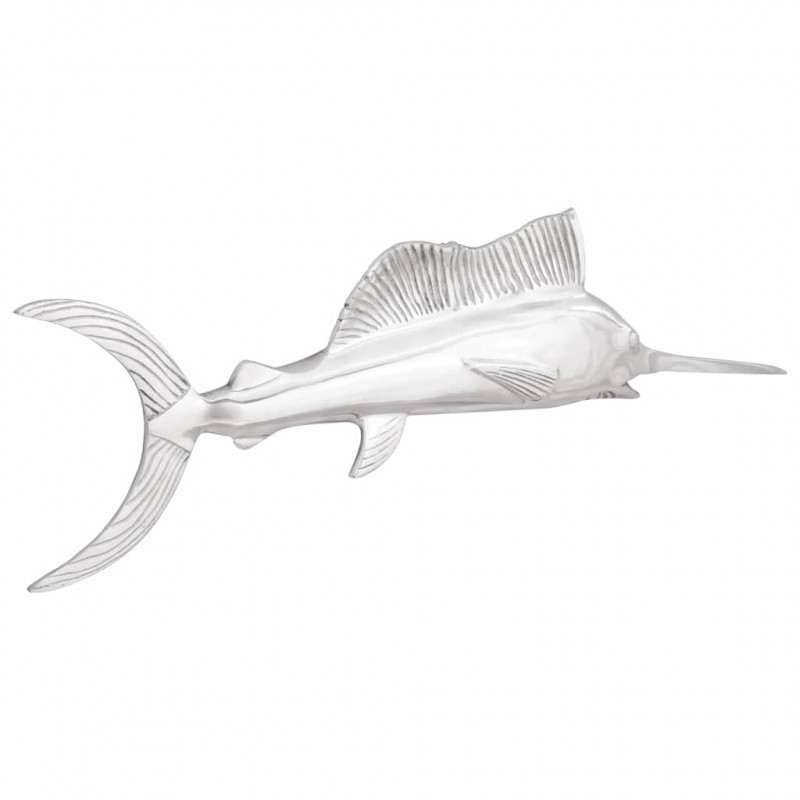 Rzeźba Srebrny 91 x 8 x 26 cm Aluminium