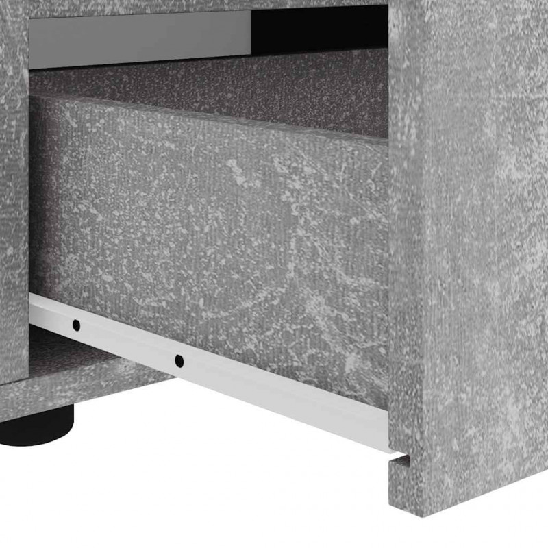 Szafka RTV "VISNES" Betonowa Szara 60x40x38 cm Drewno klejone
