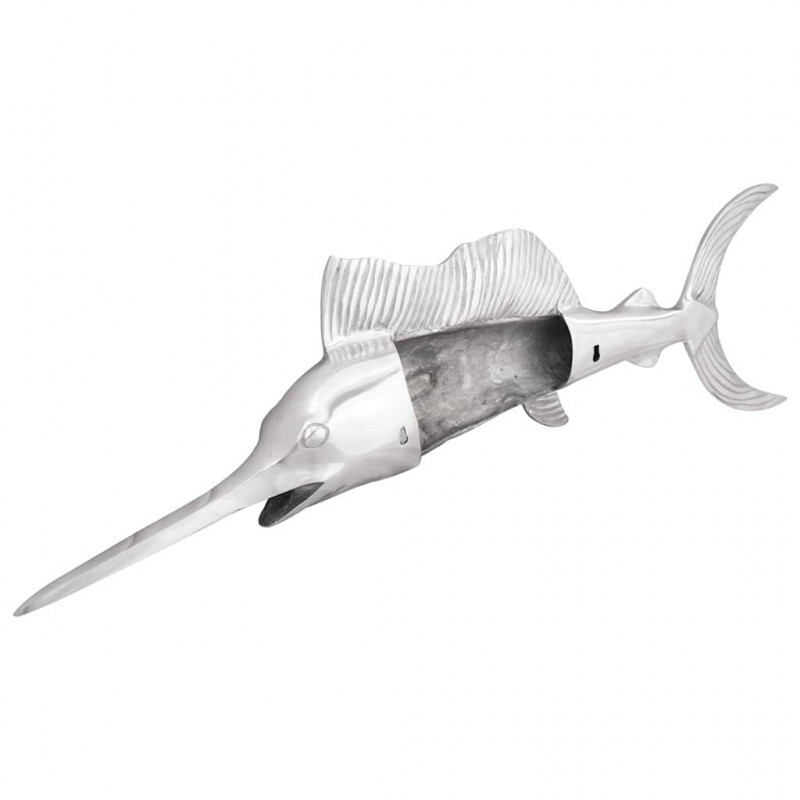Rzeźba Srebrny 91 x 8 x 26 cm Aluminium