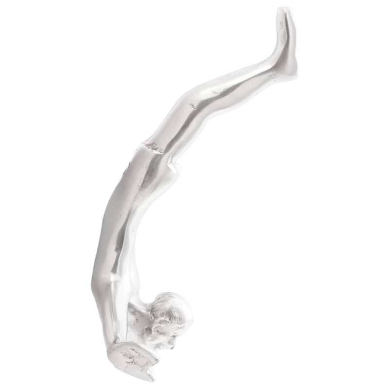 Rzeźba Srebrny 22 x 8 x 25 cm Aluminium