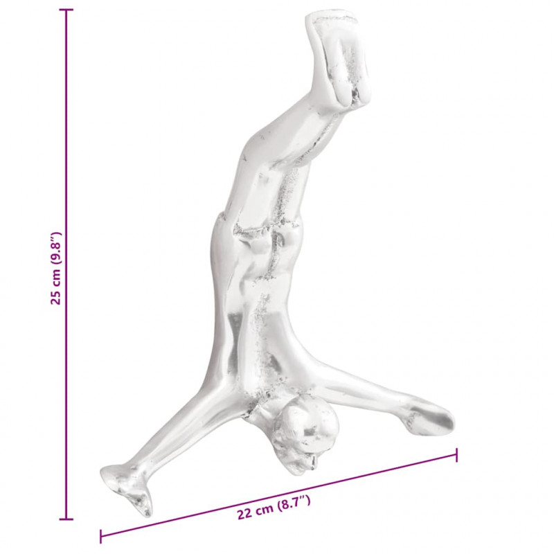 Rzeźba Srebrny 22 x 8 x 25 cm Aluminium