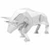Rzeźba byka Srebrny 74 x 23 x 30 cm Aluminium