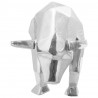 Rzeźba byka Srebrny 74 x 23 x 30 cm Aluminium