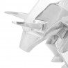 Rzeźba byka Srebrny 74 x 23 x 30 cm Aluminium