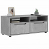 Szafka RTV "VISNES" Betonowa Szara 100x40x38 cm Drewno klejone