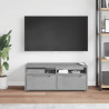 Szafka RTV "VISNES" Betonowa Szara 100x40x38 cm Drewno klejone