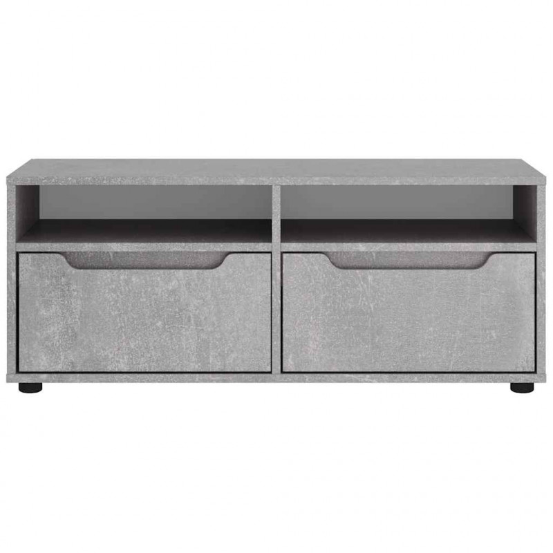 Szafka RTV "VISNES" Betonowa Szara 100x40x38 cm Drewno klejone