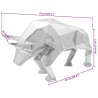 Rzeźba byka Srebrny 74 x 23 x 30 cm Aluminium