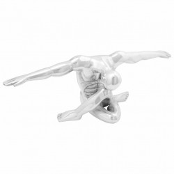 Rzeźba Srebrny 63 x 20 x 22 cm Aluminium
