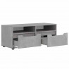 Szafka RTV "VISNES" Betonowa Szara 100x40x38 cm Drewno klejone