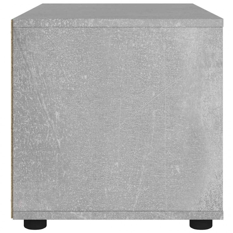 Szafka RTV "VISNES" Betonowa Szara 100x40x38 cm Drewno klejone