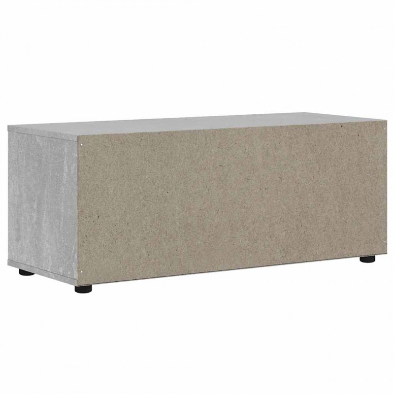 Szafka RTV "VISNES" Betonowa Szara 100x40x38 cm Drewno klejone