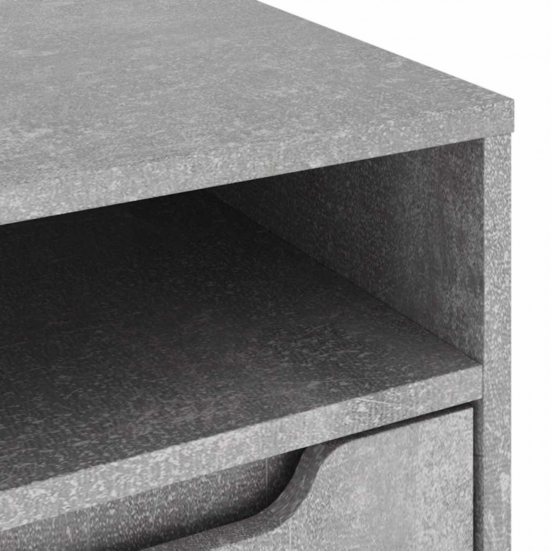 Szafka RTV "VISNES" Betonowa Szara 100x40x38 cm Drewno klejone