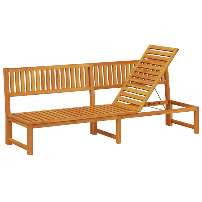 Leżak Olej Naturalny 200 x 57 x 75cm Lite drewno akacjowe