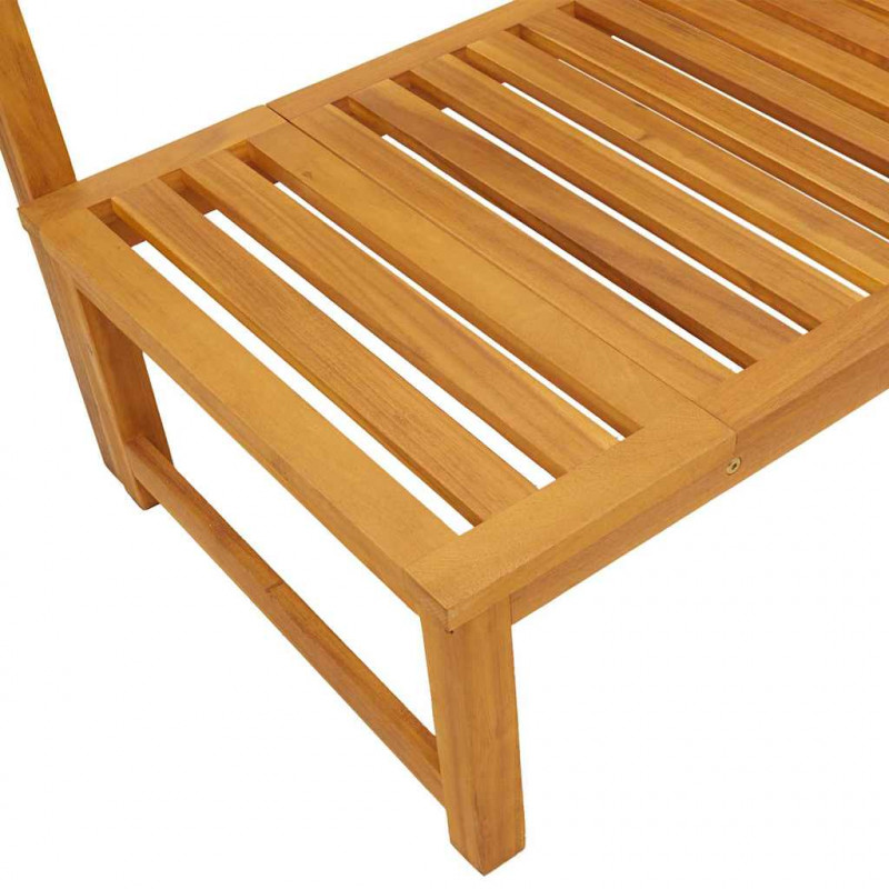 Leżak Olej Naturalny 200 x 57 x 75cm Lite drewno akacjowe