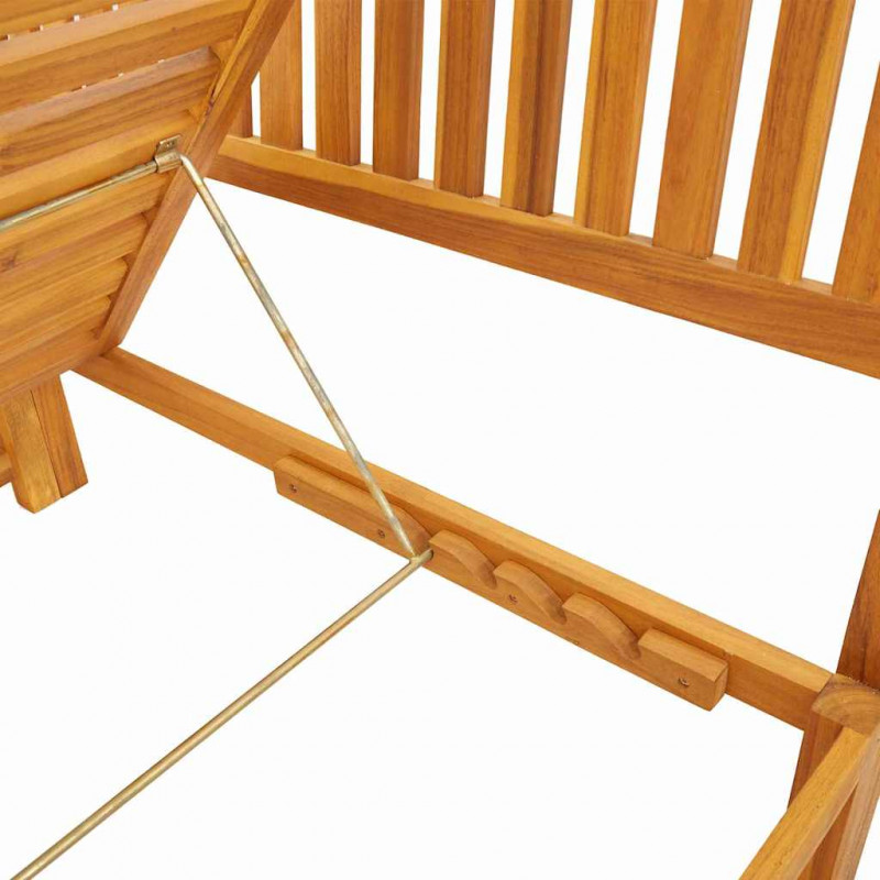 Leżak Olej Naturalny 200 x 57 x 75cm Lite drewno akacjowe