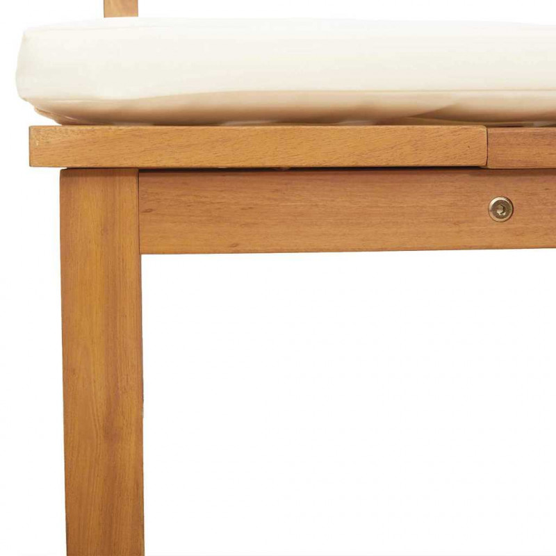 Leżak Olej Naturalny 200 x 57 x 75cm Lite drewno akacjowe