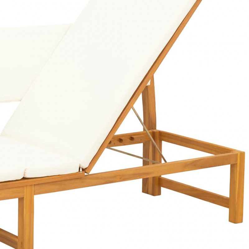 Leżak Olej Naturalny 200 x 57 x 75cm Lite drewno akacjowe