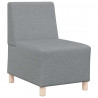 Modułowa sofa bez podłokietników, jasnoszara, 55 cm, materiał