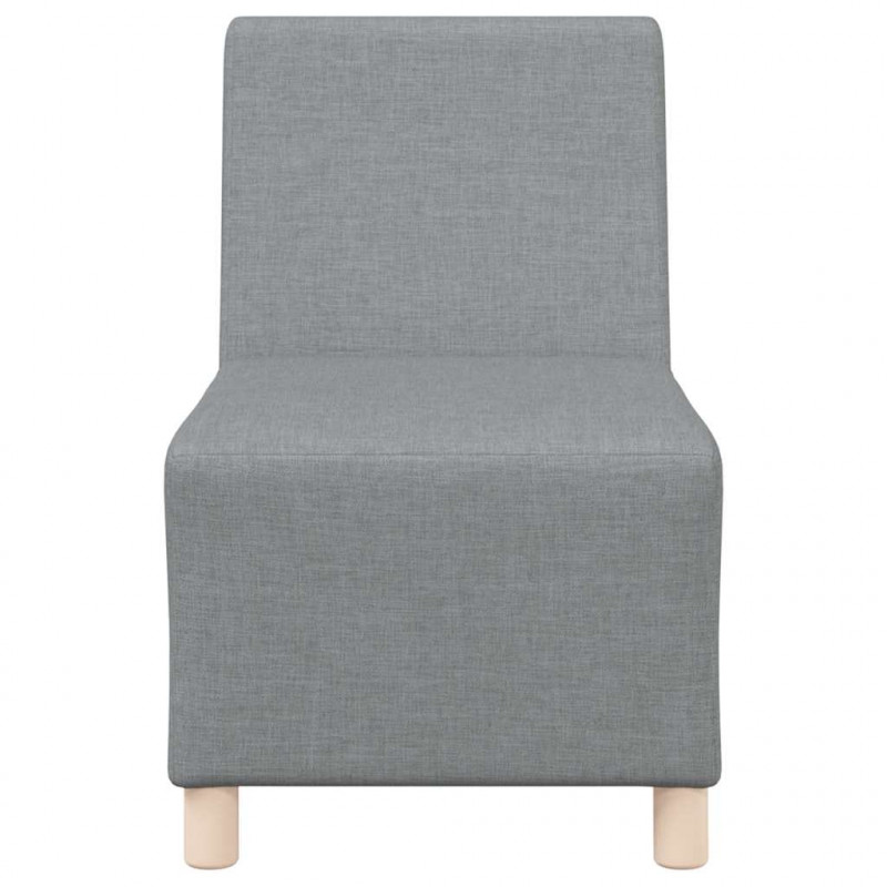 Modułowa sofa bez podłokietników, jasnoszara, 55 cm, materiał