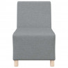 Modułowa sofa bez podłokietników, jasnoszara, 55 cm, materiał