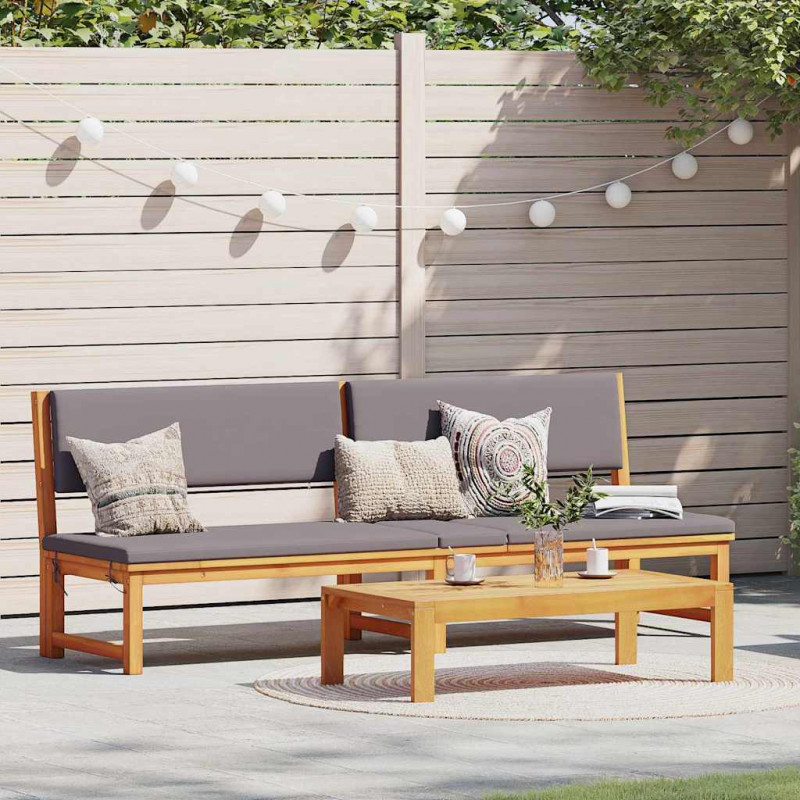 Leżak Olej Naturalny 200 x 57 x 75cm Lite drewno akacjowe