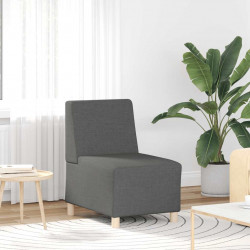 Modułowa sofa bez podłokietników Ciemnoszara 55 cm Tkanina