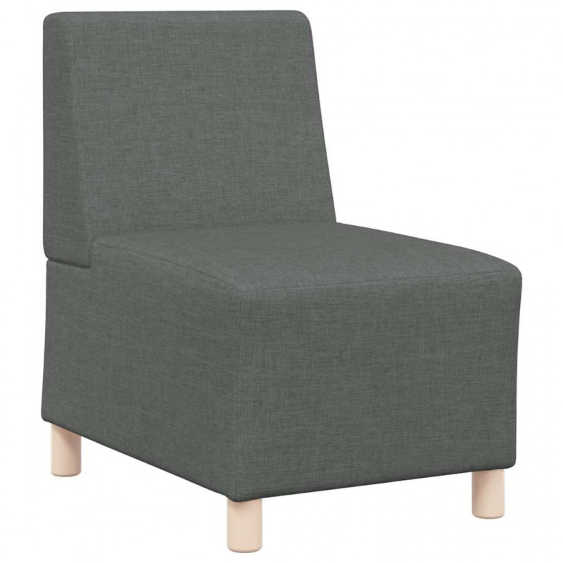 Modułowa sofa bez podłokietników Ciemnoszara 55 cm Tkanina