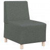 Modułowa sofa bez podłokietników Ciemnoszara 55 cm Tkanina