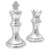Rzeźby 2 pcs Srebrny 17 x 17 x 42 cm Aluminium