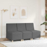 Modułowa sofa bez podłokietników Ciemnoszara 55 cm Tkanina