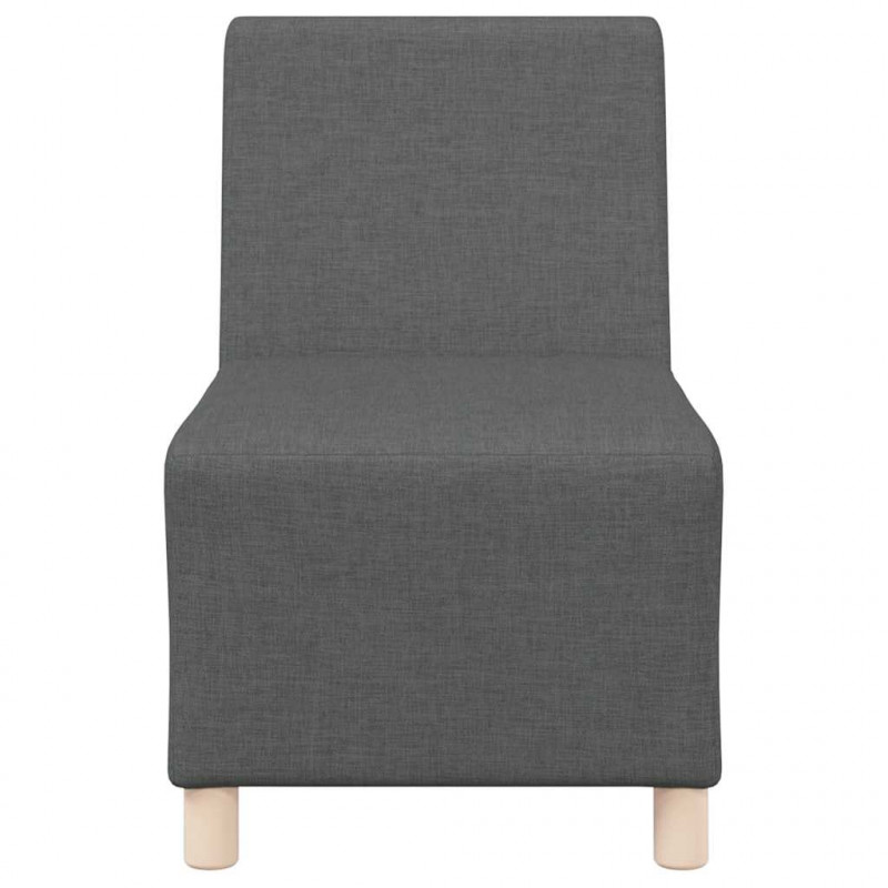 Modułowa sofa bez podłokietników Ciemnoszara 55 cm Tkanina