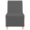 Modułowa sofa bez podłokietników Ciemnoszara 55 cm Tkanina