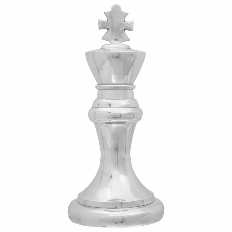 Rzeźby 2 pcs Srebrny 17 x 17 x 42 cm Aluminium