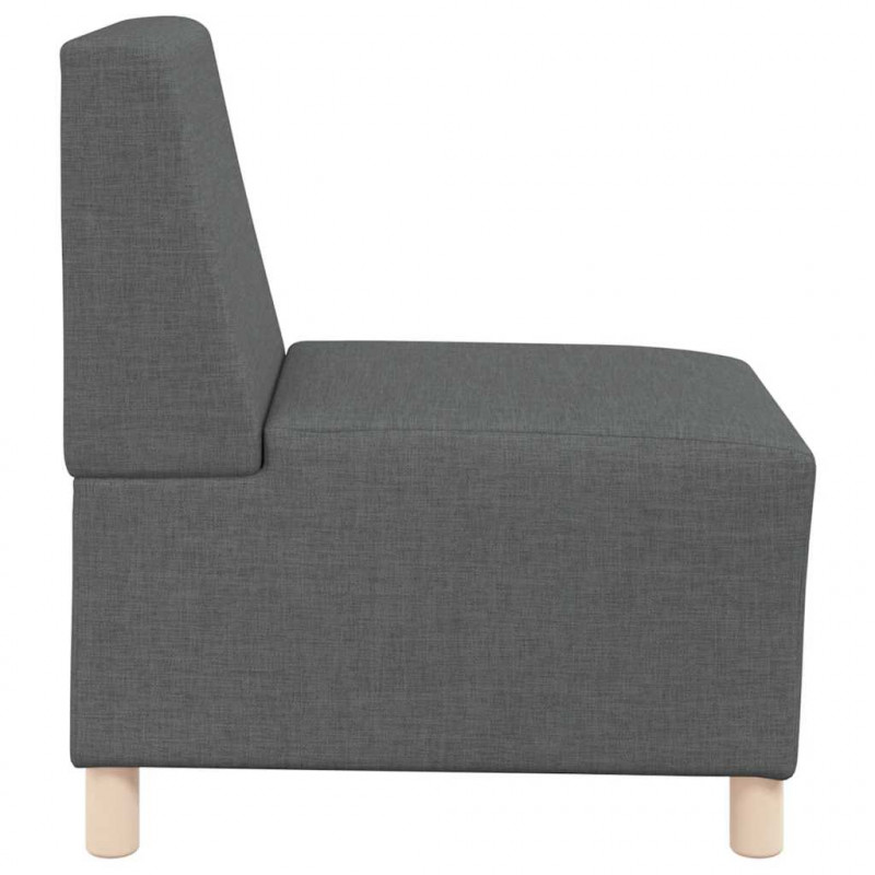 Modułowa sofa bez podłokietników Ciemnoszara 55 cm Tkanina