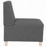 Modułowa sofa bez podłokietników Ciemnoszara 55 cm Tkanina